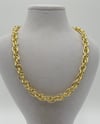 Vp 14 K Altın Kaplama Oval Sarmal Kolye 50cm