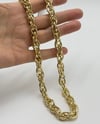 Vp 14 K Altın Kaplama Oval Sarmal Kolye 50cm