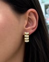 Vp 14 K Altın Kaplama Rhombus Pave Model Küpe