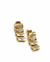 Vp 14 K Altın Kaplama Rhombus Pave Model Küpe