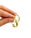Vp 14 K Altın Kaplama Ribbed Bold Halka Küpe