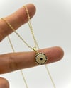Vp 14 K Altın Kaplama Taşlı Kubbe Kolye 40+5cm