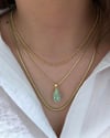 Vp 14 K Altın Kaplama Turkuaz Model Kolye Kombin