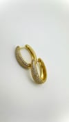 Vp 14 K  Taşlı Oval Küpe