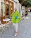 Fırfır Detaylı Gömlek-Fıstık Yeşili