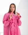 Fırfır Detaylı Gömlek-Pembe