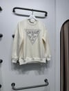 Guess Taşlı Premium Sweatshirt-Beyaz