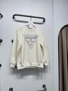 Guess Taşlı Premium Sweatshirt-Beyaz