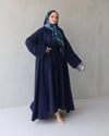 Keten Abaya Takım-Lacivert