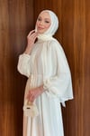 Luna Taşlı Elbise-Ekru