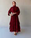 Narin Elbise-Bordo