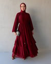 Narin Elbise-Bordo