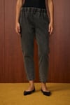 Ön Taşlı Denim Pantolon-Koyu Gri