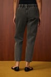 Ön Taşlı Denim Pantolon-Koyu Gri