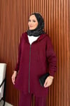 Simli Takım-Bordo