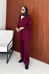 Simli Takım-Bordo