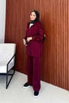 Simli Takım-Bordo