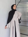 Zahra Parçalı Abaya-Bej