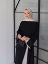 Zahra Parçalı Abaya-Siyah