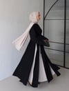 Zahra Parçalı Abaya-Siyah