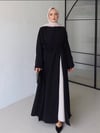 Zahra Parçalı Abaya-Siyah