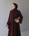 Zareva Şallı Elbise-Kahve
