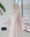 Zarya Abaya Takımı (Abaya-Şal-İç Elbise)-Bej