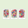 Bouquet Of Flowers 3'lü Tablo Seti