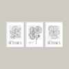 Elegant Botanica Minimalist 3'lü Tablo Seti