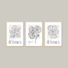 Elegant Botanica Minimalist 3'lü Tablo Seti