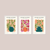 Henri Matisse - Flower Market 3'lü Tablo Seti
