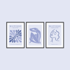 Henri Matisse - The Cut Outs 3'lü Tablo Seti