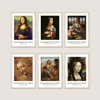 Leonardo da Vinci Eserleri 6'lı Çerçeveli Tablo Seti