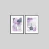 Water Color Purple 2'li Tablo Seti