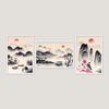 Watercolor Chinese 3'lü Tablo Seti
