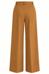 Camel Süet Geniş Paça Pantolon