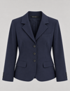 Lacivert Üç Düğmeli Fit Blazer Ceket