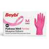 HACAMAT MALZEMELERİPudrasız Nitril Eldiven - PembePudrasız Nitril Eldiven - Pembe - Beybi
