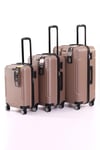 V140 ABS  Yuvarlak Model Kabuk Valiz 3'lü Set