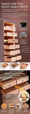 Raching Özel Üretim KAHVRENGİ Elektronik Humidor Puro Dolabı RR780KAHVERENGİ RR780Raching