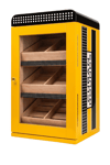 Phum0248 Cohiba Sarı Nokta Desenli Sedir Humidor Puro KutusuPHUM0248Cohiba