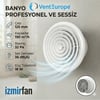 VenteuropeCircle 125 Bd 12.5 Luk Yuvarlak Sessiz Banyo Aspiratörü Klapeli 125 Mm Havalandırma 125MM