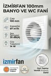 VenteuropeEasy 100 Bd Kapaklı Banyo Wc Aspiratör Fanı 10 Cm Sessiz Havalandırma Fanı 100 Mm 100 MM