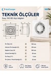 VenteuropeEasy 100 BD Kapaklı Banyo WC Aspiratör Fanı 10 cm Sessiz Havalandırma Fanı 100 mm