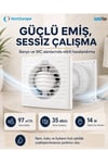 VenteuropeEasy 100 BD Kapaklı Banyo WC Aspiratör Fanı 10 cm Sessiz Havalandırma Fanı 100 mm