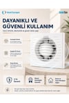 VenteuropeEasy 100 BD Kapaklı Banyo WC Aspiratör Fanı 10 cm Sessiz Havalandırma Fanı 100 mm