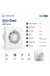 VenteuropeEasy 125 BD Kapaklı Banyo WC Aspiratör Fanı 12.5 cm Sessiz Havalandırma Fanı 125 mm
