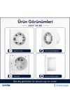 VenteuropeEasy 125 BD Kapaklı Banyo WC Aspiratör Fanı 12.5 cm Sessiz Havalandırma Fanı 125 mm