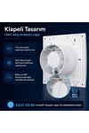 VenteuropeEasy 125 BD Kapaklı Banyo WC Aspiratör Fanı 12.5 cm Sessiz Havalandırma Fanı 125 mm