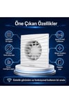 VenteuropeFancy Kapaklı Aspiratör Fan 12.5 cm – Banyo & Tuvalet Havalandırma 125mm